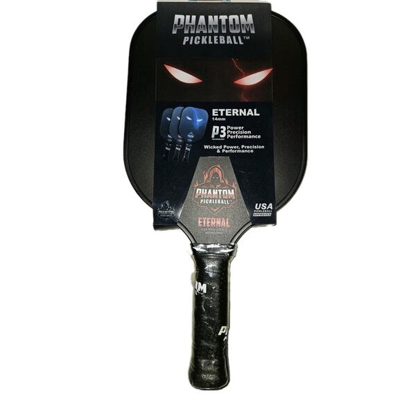 PHANTOM Pickleball Paddle ETERNAL RED 14mm Racket T700 Carbon Fiber USA Appoved - Picture 3 of 6